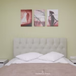 Двухспальная кровать в номере Family Room